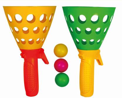 Sirgan 10.5 cm Mc Squeezy Click and Catch Ball Game-Pack of 1