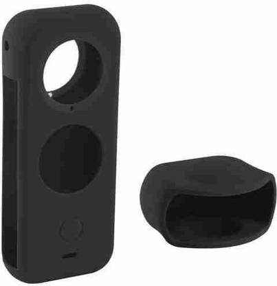 PULUZ Full Body Dust-proof Silicone Protective Case for Insta360 ONE X2 (Black)  Lens Cap