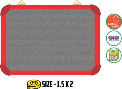 Sunway Display System Pin-up display board for office & school lightweight 1.5*2 feet, RED ALLUMINIUM(STONE)pin up board Bulletin Board PINUP BOARD Bulletin Board CORK Bulletin Board