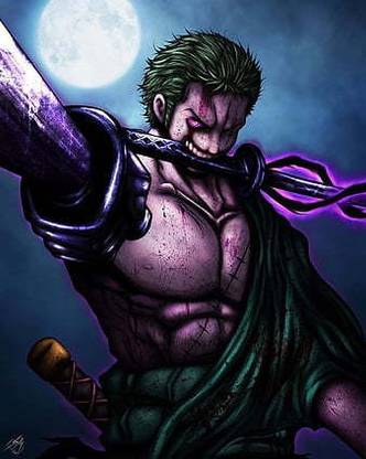 Zoro 3 Swords Ashura Demon Lost Roronoa Roronoa Zoro Samurai Sword Swordsman Matte Finish Poster Paper Print
