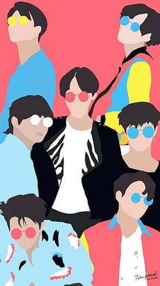 Bts Cartoon K Matte Finish Poster Paper Print