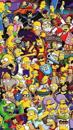 The Simpsons Crazy Cartoons Crazy Simpsons Matte Finish Poster Paper Print