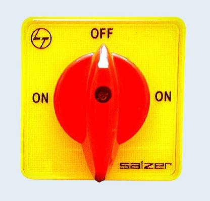 Salzer (L&T) Cam Operated Rotary Switch S25 B13 25Amp 2 Pole ON - OFF 90', Cat no: 61198SIB03TDYR