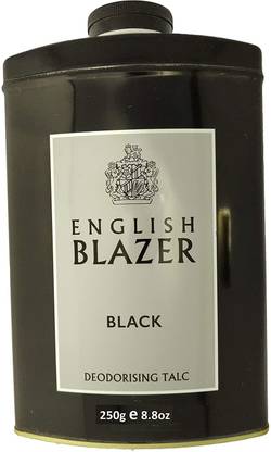 English BLAZER BLACK DEODORISING TALC IMPORTED