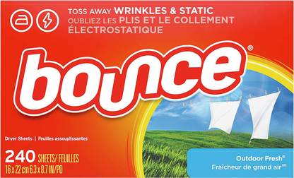 Bounce Fabric Softener Sheets, Outdoor Fresh, 240 Count Detergent Bar