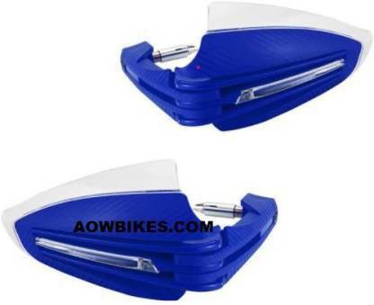 AOWBIKES LED FOLDING HAND GUARD-BLUE-01 Handlebar Hand Guard