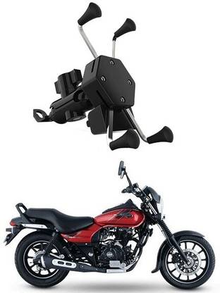 RKPSP Premium Bike Mobile X-Grip Holder With Charger For Bajaj-Avenger-Street-160-Bs Bike Mobile Holder