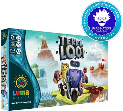 लुमा वर्ल्ड Educational Board Game for Ages 7 and up: Terra Loop | STEM game to Improve Numeracy Skills, Money Concepts and Develop Multiple Intelligences | Adventure Theme Board and Currency Included बोर्ड गेम