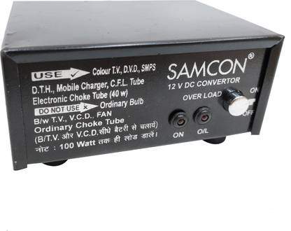 Samcon 12v Dc-Dc Converter, Input-12V DC, Output -220V DC Car Laptop Charger
