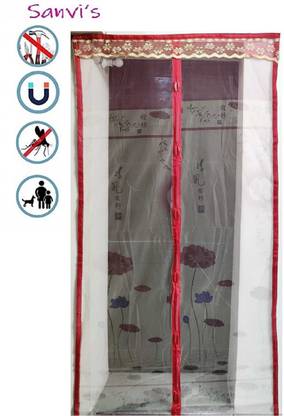 Sanvi's 210 cm (7 ft) पॉलीकॉटन दरवाज़ा पर्दा एक पर्दा