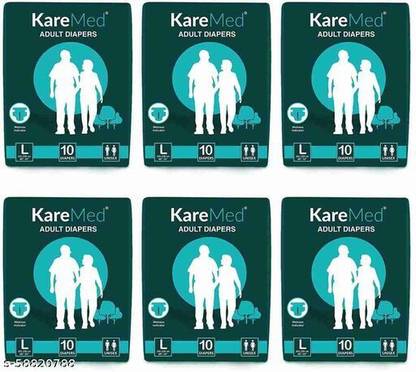 Kare Med Adult Diaper ( Large , Waist Size 101-139cm / 40"-55" , 60 Pieces ) Adult Diapers - L
