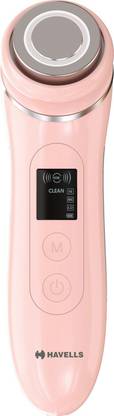 HAVELLS SC5065 Multifunction Skin Care Device, for Cleaning & Massaging, Reduces Pigmentation, Restores Skin Elasticity, Fast Charge Facial Cleanser System & Brush