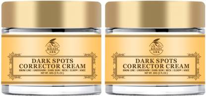 Khadi Ark Dark Spots Corrector Cream, Dark Underarm Lightening & Bikini Area, Dark Bum, Dark Neck, Dark Elbow, Dark Knees For Even Toned Skin Enriched with Vitamin E, Glycolic Acid & Alpha Arbutin For All Types of Skin (Result Visible in 15 Days) (Pack of 2, 50 GM Each)