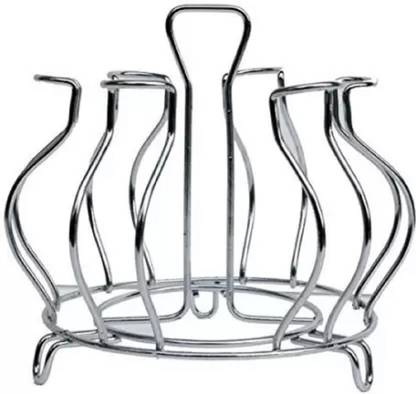 HITECH KITCHEN Stylish Glass Organiser for Glasses and Glass Stand Made Stainless Steel Stainless Steel Glass Holder