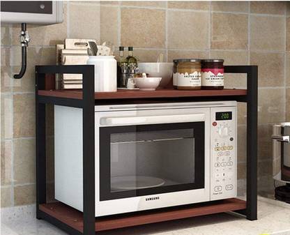 Dime Store Utensil Kitchen Rack Wood Dime Store Wooden Microwave Oven Stand For Kitchen Multi-Function Storage