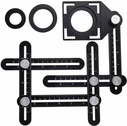 Flemingo Enterprise Aluminum Alloy Six fold universal Angle Measuring Tile wood Hole Marking Marking Gauge
