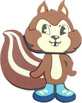 PANKREETI PDT231 Chipmunk Cartoon Designer 32 GB Pen Drive Compatible with Netbook, Gaming Console, Desktop Computer, Television, Laptop USB 2.0 Rubber Case