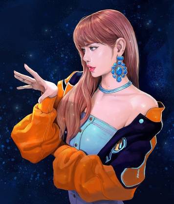 Lisa Blackpink Rings Portrait Display Women Fan Art Matte Finish Poster Paper Print