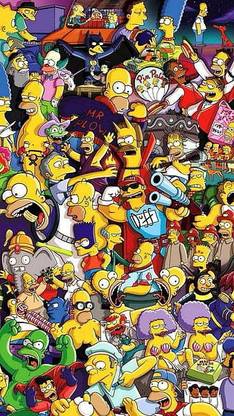 The Simpsons Cartoon Crazy Dope Matte Finish Poster Paper Print