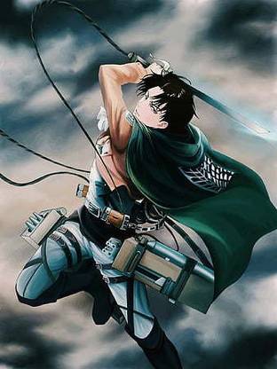 Levi Ackerman Aot Armin Attack On Titans Captain Levi Colossal Titan Eren Jaeger Erwin Matte Finish Poster Paper Print