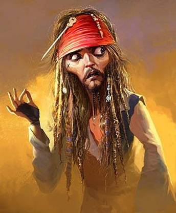 Jack Sparrow Pirates Of The Caribbean Funny Matte Finish Poster Paper Print
