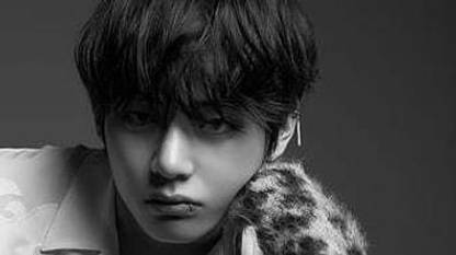 Black And White Of Bts K Pop V Singer Bts V Matte Finish Poster Paper Print
