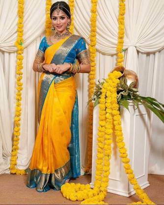 Woven Banarasi Cotton Silk Saree