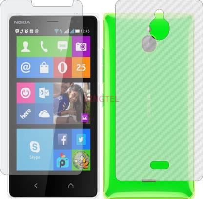 ZINGTEL Front and Back Screen Guard for NOKIA X2 DUAL SIM (Front Matte Finish & Back 3d Carbon Fiber)
