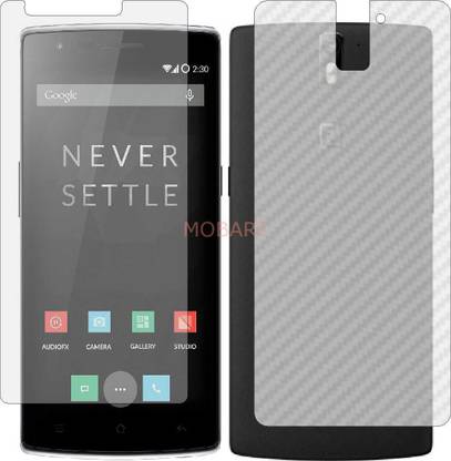 MOBART Front and Back Tempered Glass for ONEPLUS ONE (Front Matte Finish & Back 3d Carbon Fiber)