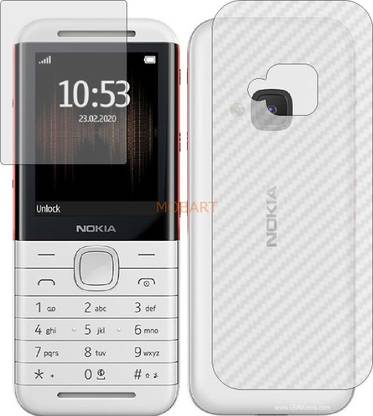 MOBART Front and Back Tempered Glass for NOKIA 5310 (Front Matte Finish & Back 3d Carbon Fiber)