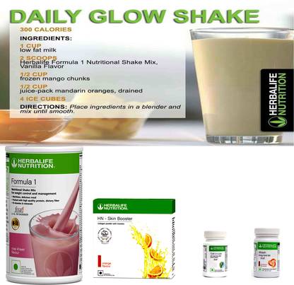 HERBALIFE Skin Booster With Formula 1 Rose Kheer , Cell U loss & Afresh Cinnamon