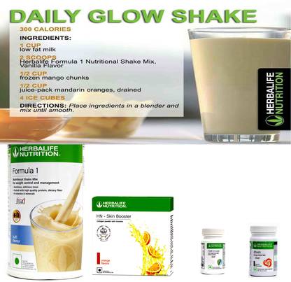 HERBALIFE Skin Booster With Formula 1 Kulfi , Cell U loss & Afresh Elaichi