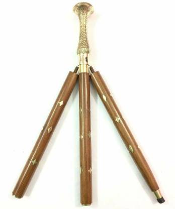 Limra Mart Vintage walking Stick Designer brass handle walking stick cane Beautiful gift Walking Stick
