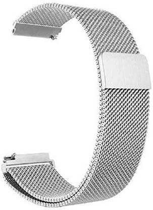 Royalex Compatible Smart Watch Strap/Adjustable Stainless Steel Mesh Wristband Sport Loop for Watch Stainless Steel Chain Milanese Loop Adjustable Magnetic 20mm Band (Silver) 20 mm Stainless Steel Watch Strap