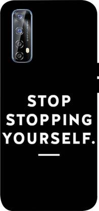 printoworld Back Cover for Realme 7 - Stop Stoping Yourself Printed Back Case Cover