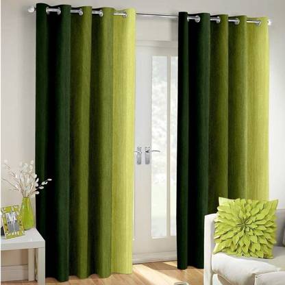 Homefab India 183 cm (6 ft) Polyester Room Darkening Window Curtain (Pack Of 2)