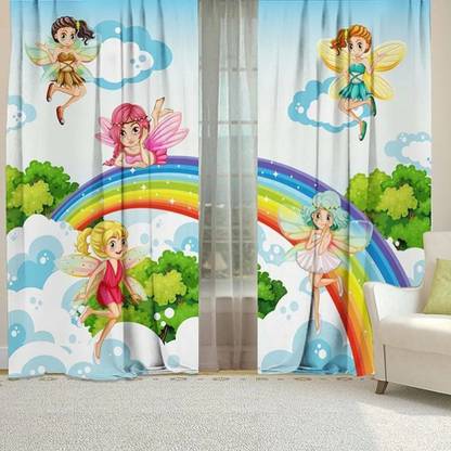 S VEERA 154 cm (5 ft) Polyester Room Darkening Window Curtain (Pack Of 20)
