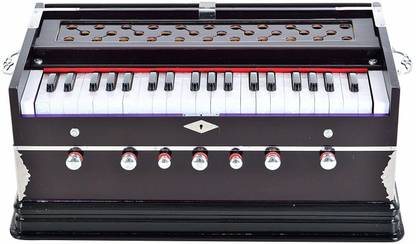 MAGA MART Harmonium Beginners and Professionals |7 Stopper | 3 1/4 Octave | Double Bellow | 39 Keys | 2 Reeds (Bass- Male) |With Cover and free carry bag 3.2 Octave Hand Pumped Harmonium
