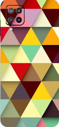 Mclaxa Colorful tringle skin for Samsung f12 mobile back skin, Colorful tringle, Samsung f12 Mobile Skin