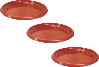 Grovalue Planter Bottom Plate/Pot Saucer/Drip Tray Base Plate 9 Inch for upto 9” Pots Plant Container Set