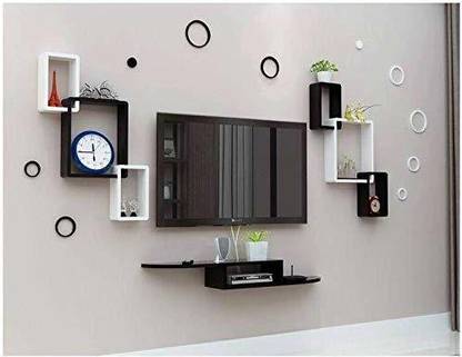 PINEWOOD ENTERPRISES Wooden tv Unit Wall Mount Wall Mount Rack Shelf Wall Decoration Wooden, MDF (Medium Density Fiber) Wall Shelf
