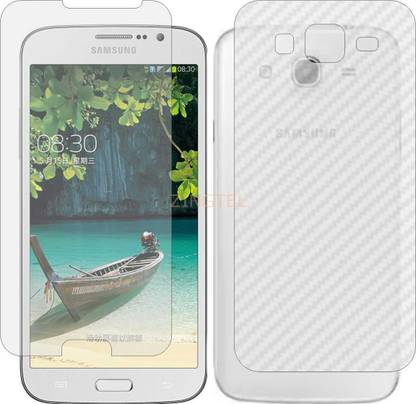 ZINGTEL Front and Back Screen Guard for SAMSUNG GALAXY MEGA 5.8 I9152 (Front Matte Finish & Back 3d Carbon Fiber)