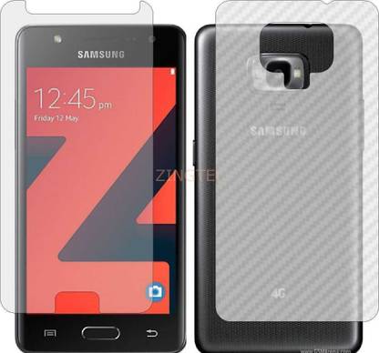 ZINGTEL Front and Back Screen Guard for SAMSUNG Z4 (Front Matte Finish & Back 3d Carbon Fiber)