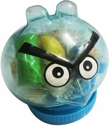 Shmaya Mini Angry Bird Clay Set Play Party Kit With Moulds, Clay, Cutter And Angry Bird Plastic Container Art Clay