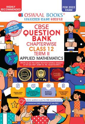 Oswaal CBSE Question Bank Chapterwise For Term 2, Class 12, Applied Mathematics (For 2022 Exam)