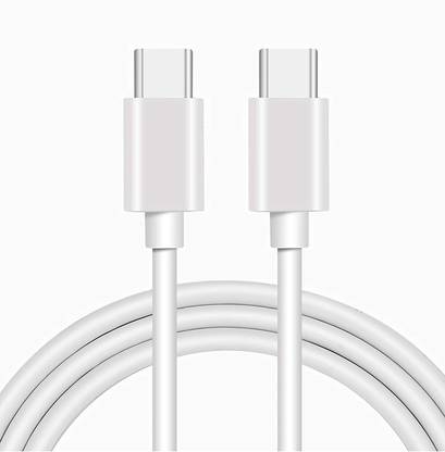 Lokah Original Type-C 2 Type C USB Data & Charging Cable | PD Charger Cable | Dash WRAP Charging Cable | USB 3.1 type C to Type C | Fast Charging Cable 60W 3A - 6.56 Feet (2 Meters) - White Power Meter for Cables