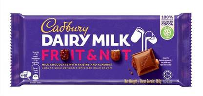 Cadbury Dairy Milk Fruit & Nut 160g Bars