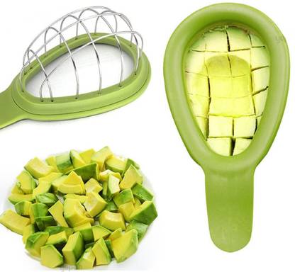 Yopah Stainless Steel Avocado Slicer/Cuber and Dicer Tool Avocado Chunks Slicer for Avocados One Size Dicing Fruit Salad Kitchen Gadget Fruit Slicer