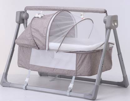 JUNIOR JOE Newborn Baby Electric Baby Swing Bed Cradle For Infants Baby Auto Swings Sleeper Bluetooth Music Mosquito Cot