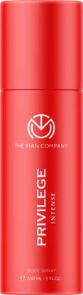 THE MAN COMPANY Deodorant For Men - Privilege Intense | Premium Fragrance | Long-lasting Freshness | Perfect For Everyday Use | Protects Against Body Odour | Makes You Strong & Fierce | Lemon, Cinnamon & Oakmoss - 150ml Deodorant Spray  -  For Men